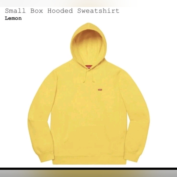 Supreme Other - Supreme Small Box Hooded Sweatshirt Lemon Retail $148 Large Hoodie